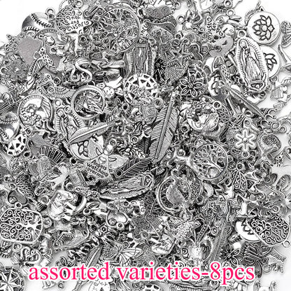 Vintage Silver Charm Beads Set