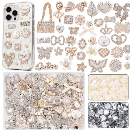 Mixed Pink Rhinestone Flatback Embellishment Set