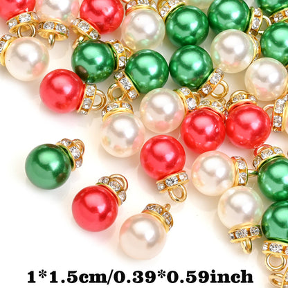10x14 mm Christmas Acrylic Rhinestone Pendant Charms