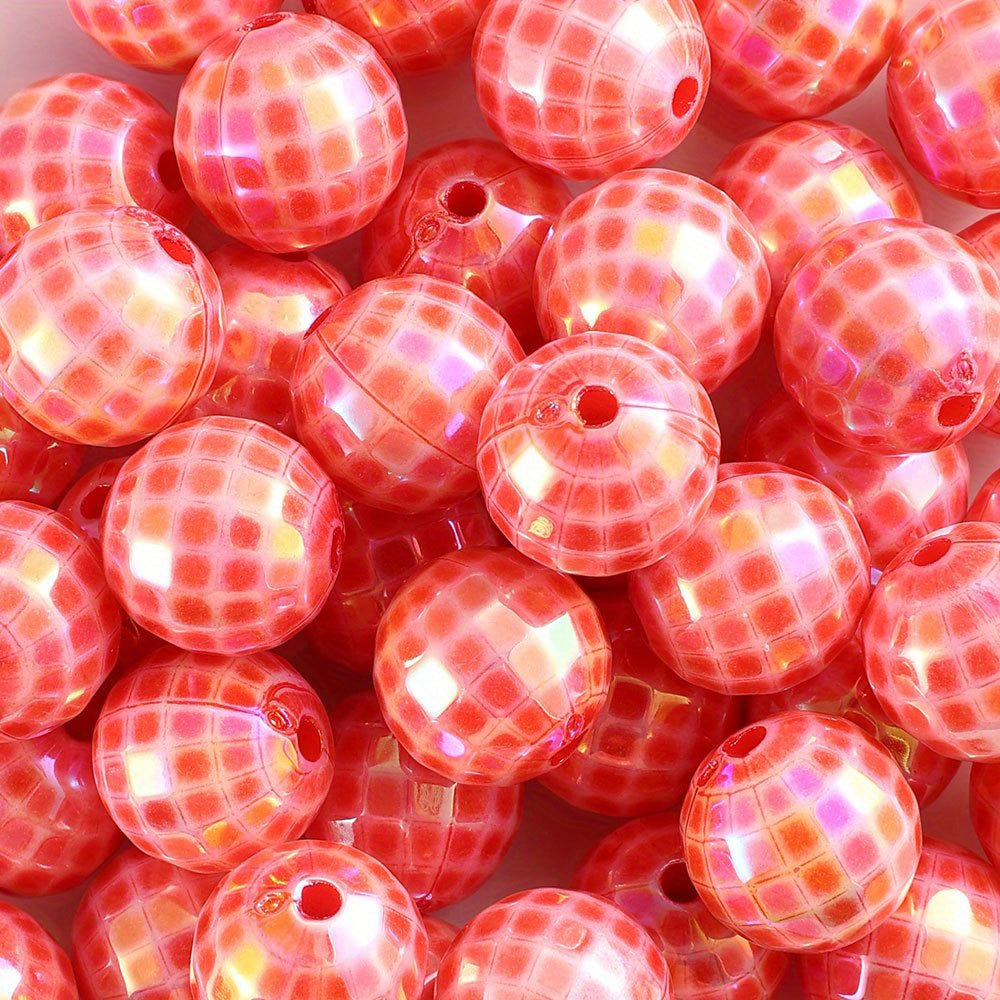 UV Faceted Round Acrylic Beads