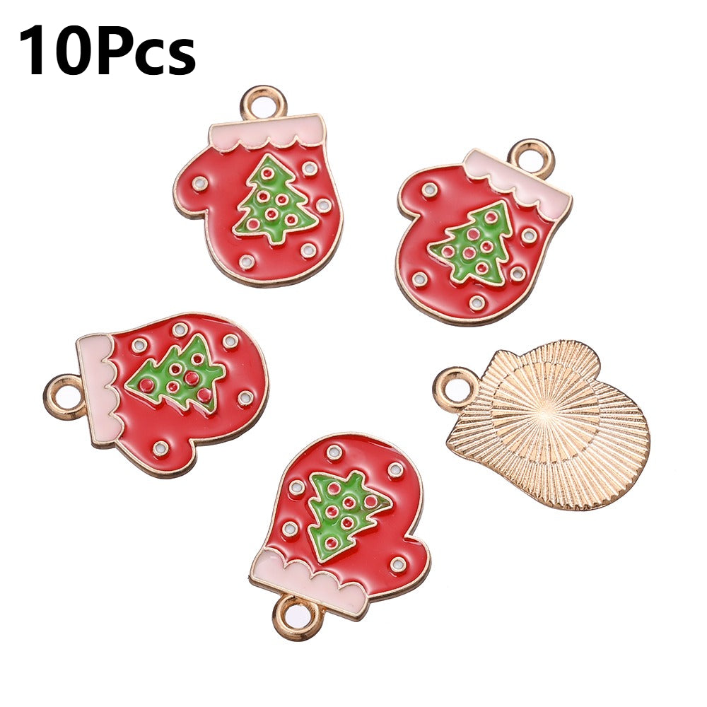 10/18PCS 13–29mm Christmas Alloy Pendant Set