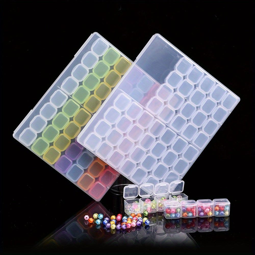 56-Grid Transparent Jewelry Storage Box