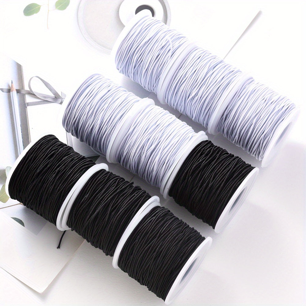 White Black Elastic Jewelry Cords