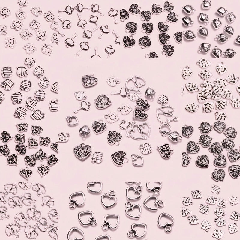 Retro Heart Alloy Pendants