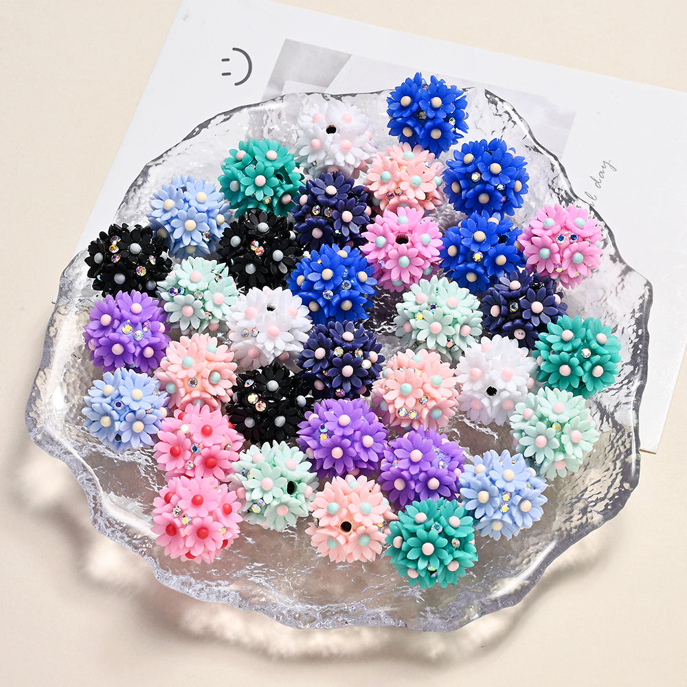 20 mm Resin Flower Beads