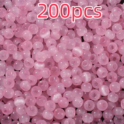 Mini Cat Eye Glass Spacer Beads