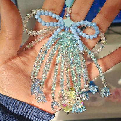 Shiny AB Trumpet Flower Beads