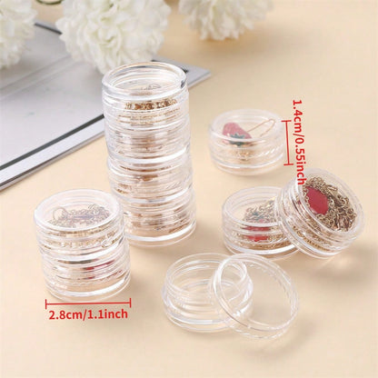 White Round Plastic Storage Boxes with Lids