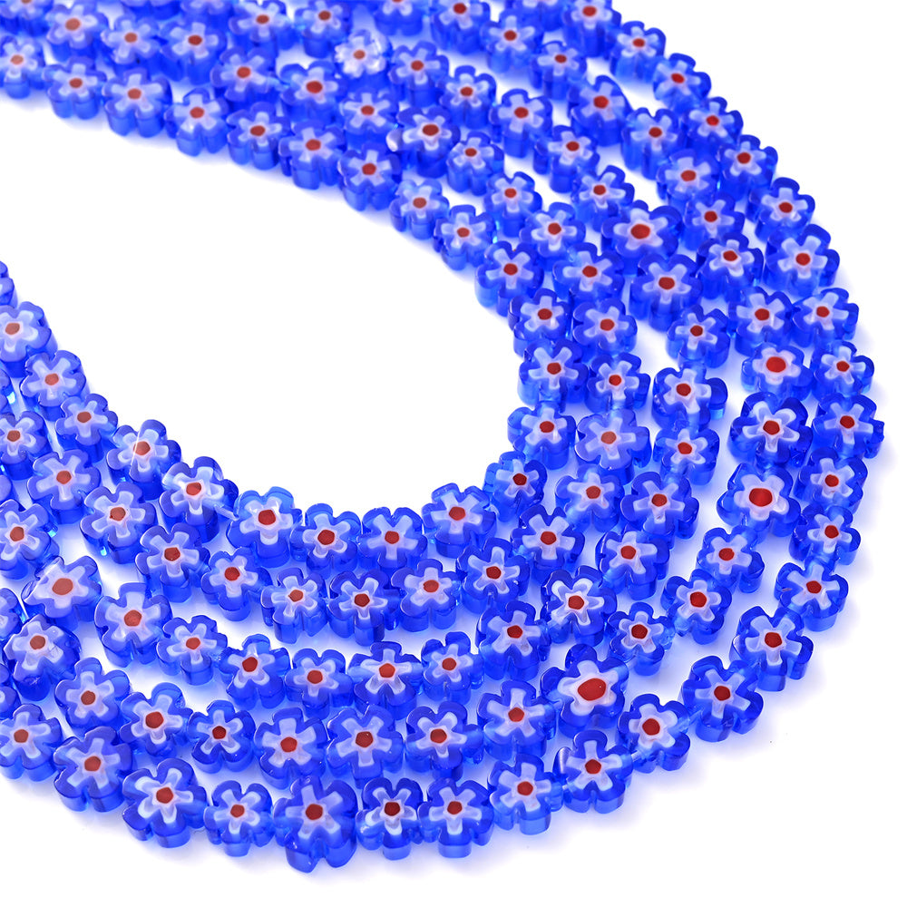 Daisy Lampwork Flower Beads