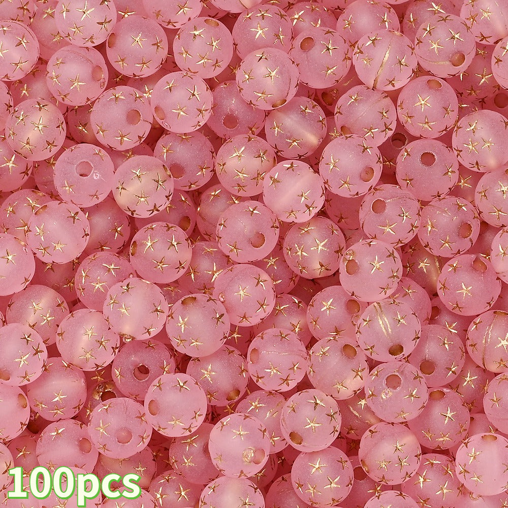 Matte Star Acrylic Spacer Beads
