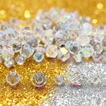 3/4 mm AB Glass Rhombus Beads