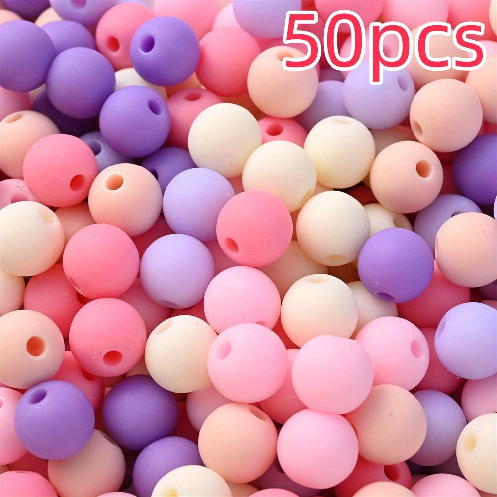 Color Series Matte Round Acrylic Spacer Beads