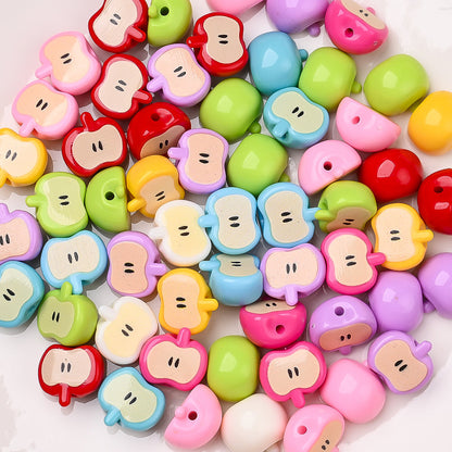 Semi-Apple Acrylic Beads