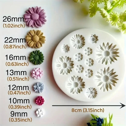 Flower Silicone Mould for Polymer Clay Crafts