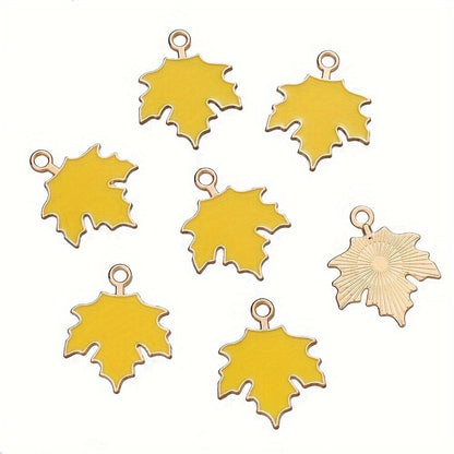10PCS Alloy Maple Leaf Pendant Set