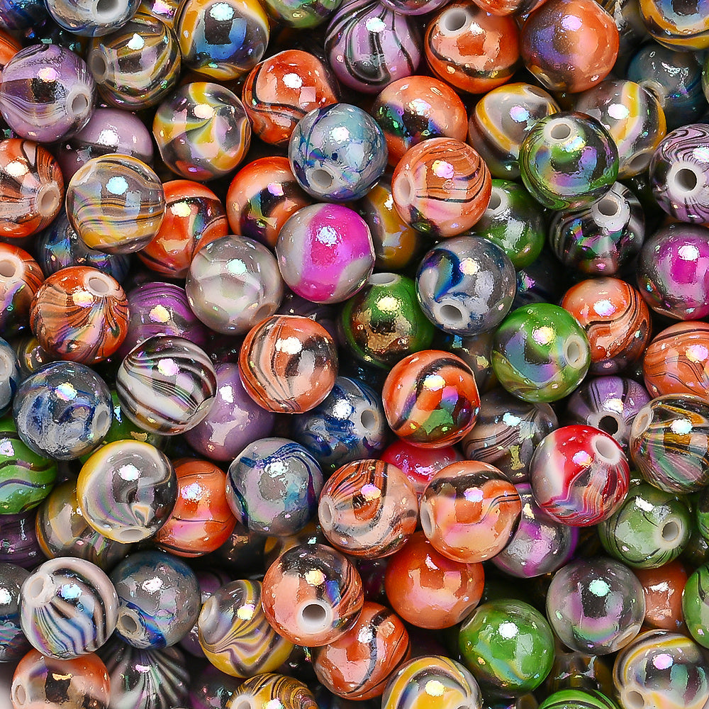 AB Bright Watermark Acrylic Beads