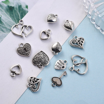 Retro Heart Alloy Pendants