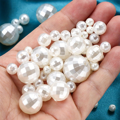 White Acrylic Ball Beads