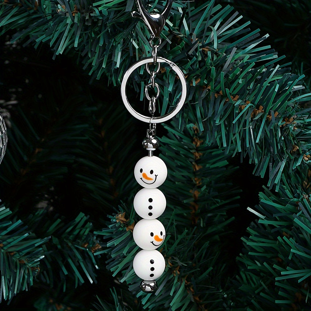 Silicone Snowman Beads
