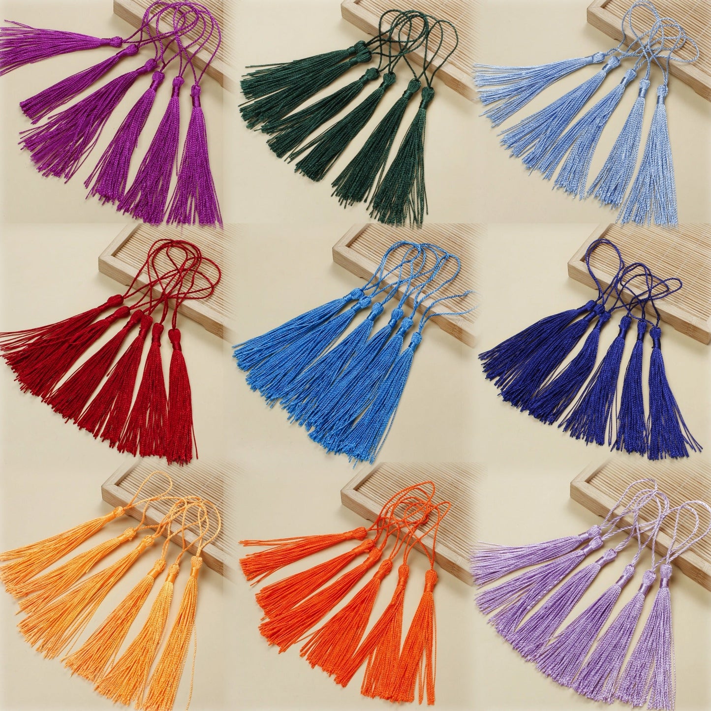 Vibrant Long Tassel Set