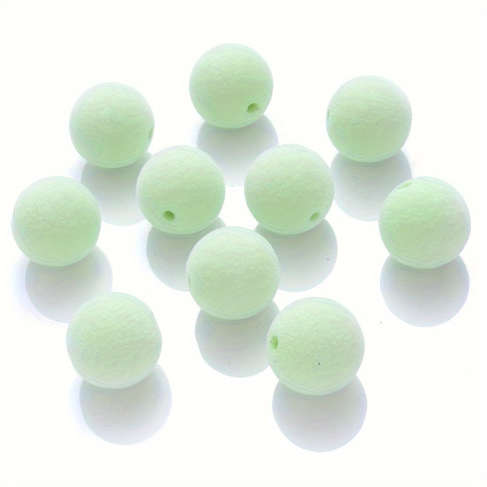 Flocking Pompom Acrylic Beads