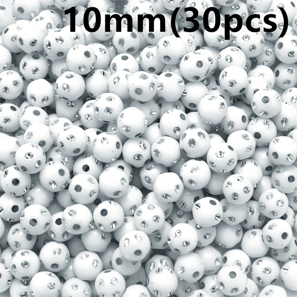 Mixed Acrylic Round Spacer Beads