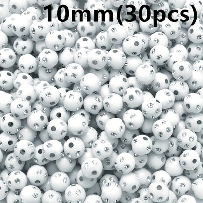 Mixed Acrylic Round Spacer Beads