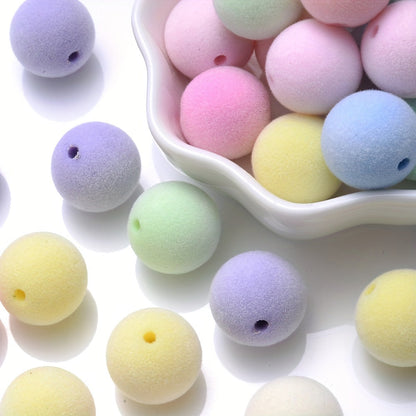 Fleece Pompom Acrylic Beads