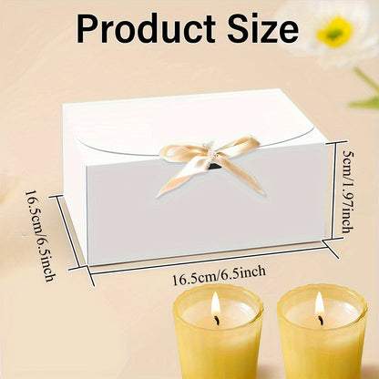 5-Piece Gift Packaging Boxes with Gold Ribbons