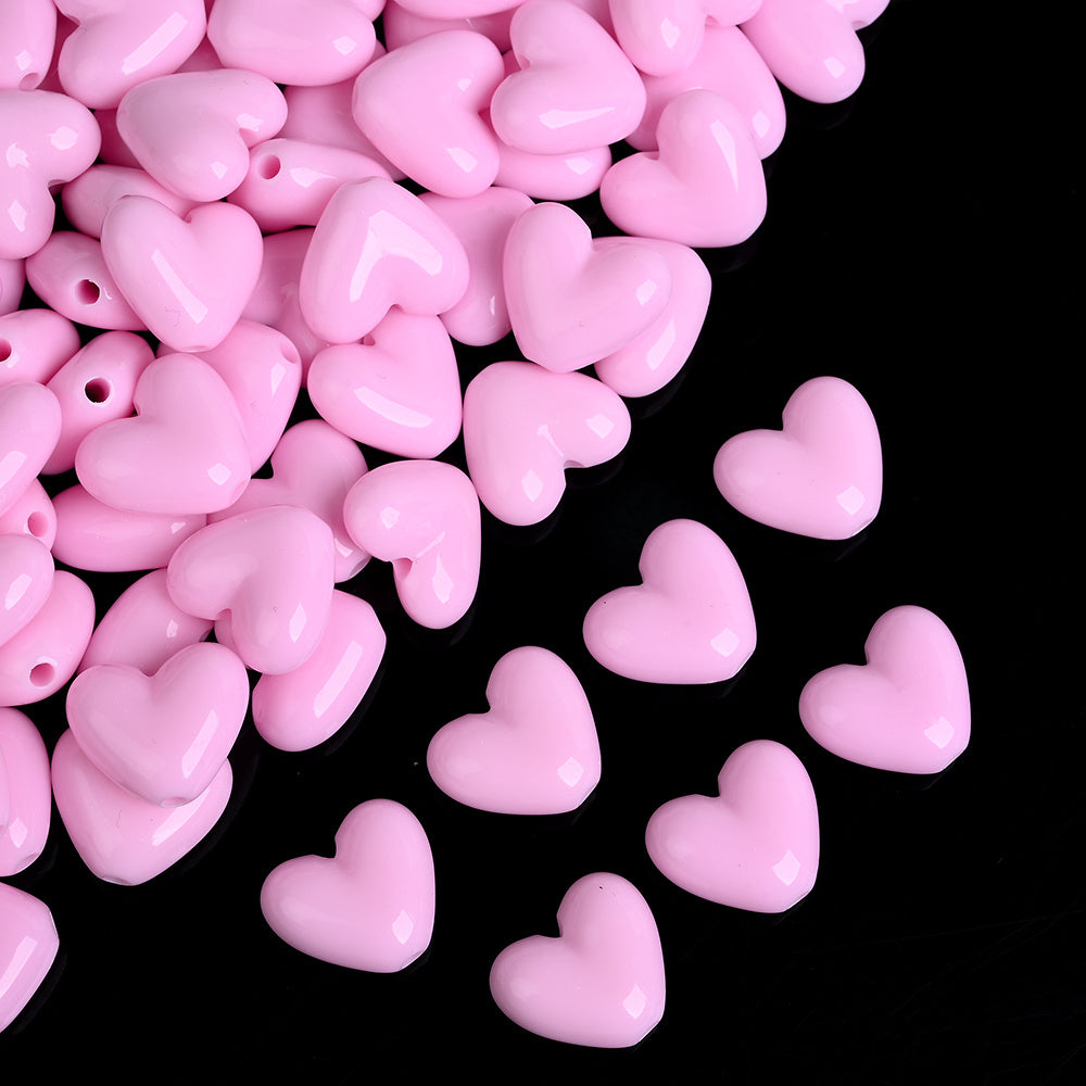 Pink Love Acrylic Beads
