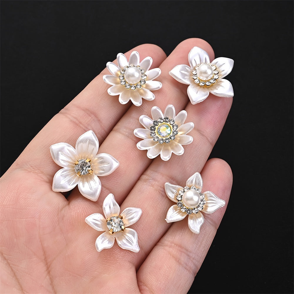 White Flower Acrylic Patches