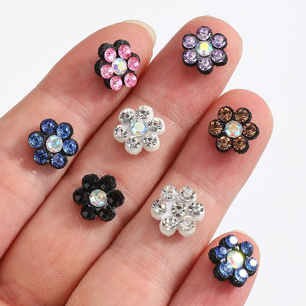Plum Blossom Rhinestone Patches