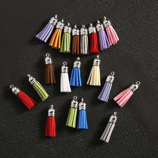 Multicolor Faux Leather Tassel Charms