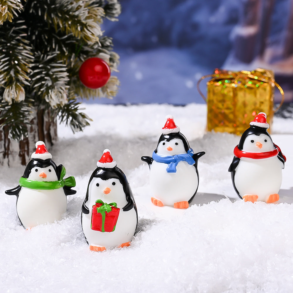 Resin Christmas Penguin Ornaments