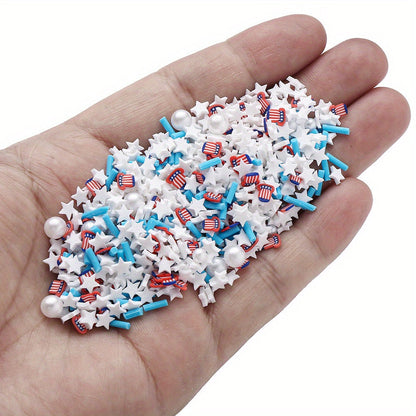 American Independence Day Patriotic Star Spacer Beads