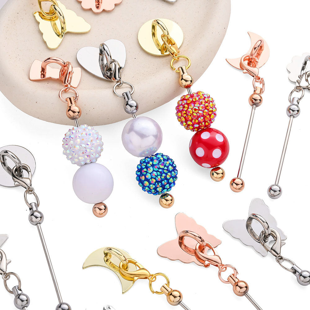 Beadable Self-Adhesive Keychain Hooks