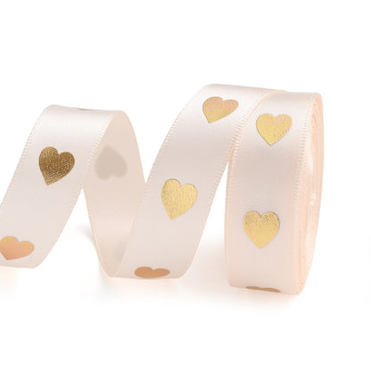 1 Roll 5 Yards Peach Heart Hot Stamping Ribbon