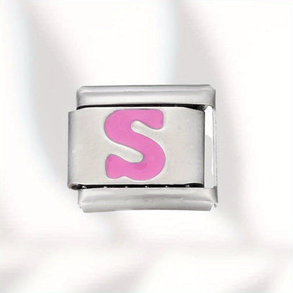 Colorful Stainless Steel Letter Bead