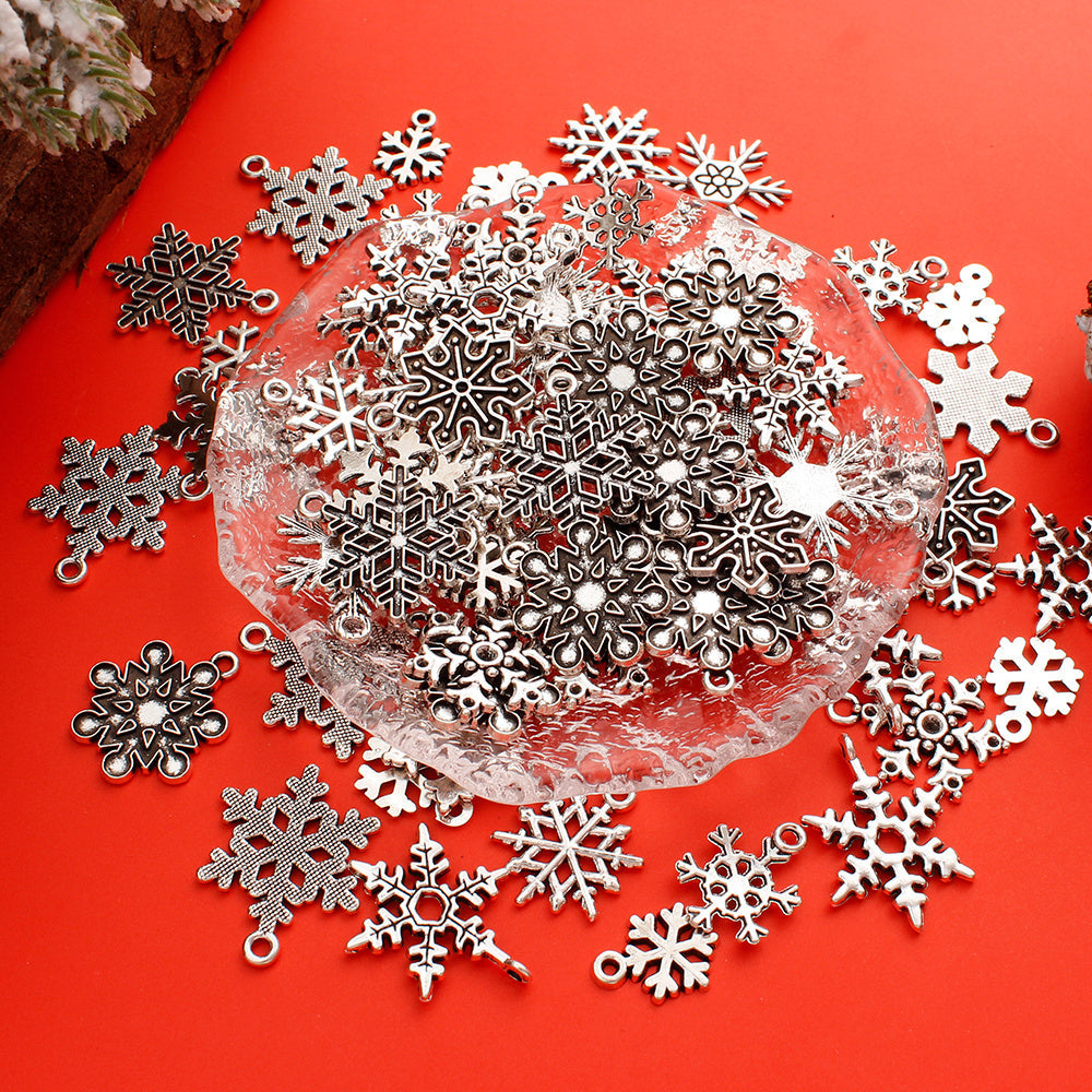 Hollow Snowflake Alloy Pendants