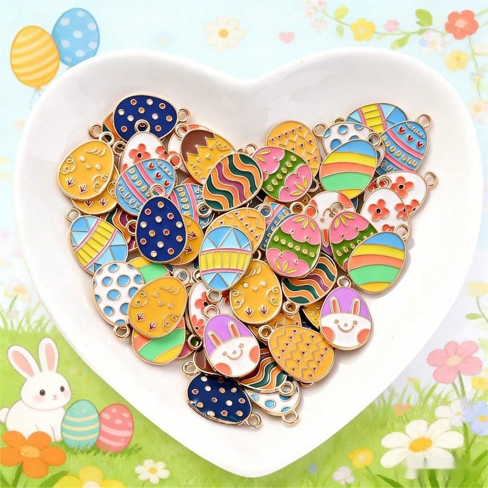 Easter Egg Alloy Pendants