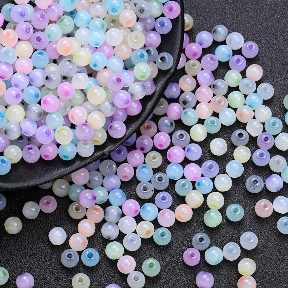Solid Color Cat's Eye Glass Spacer Beads