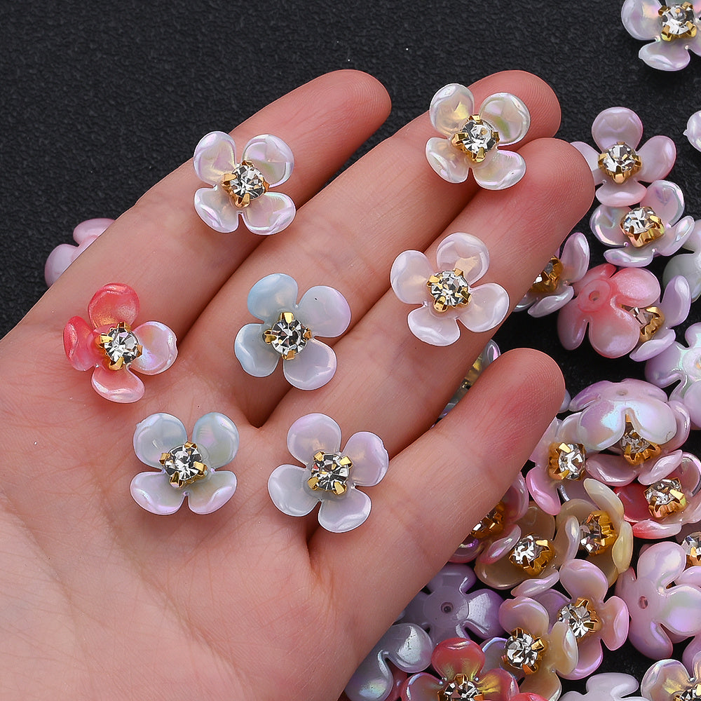 Gradient Flower Acrylic Beads