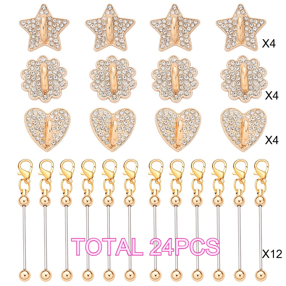Star Heart Self-Adhesive Keychain Set