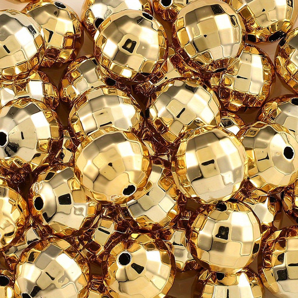 UV Faceted Round Acrylic Beads