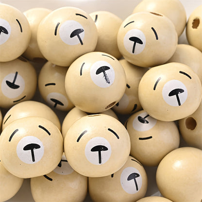 10PCS 20mm Animal-Themed Wooden Bead Set