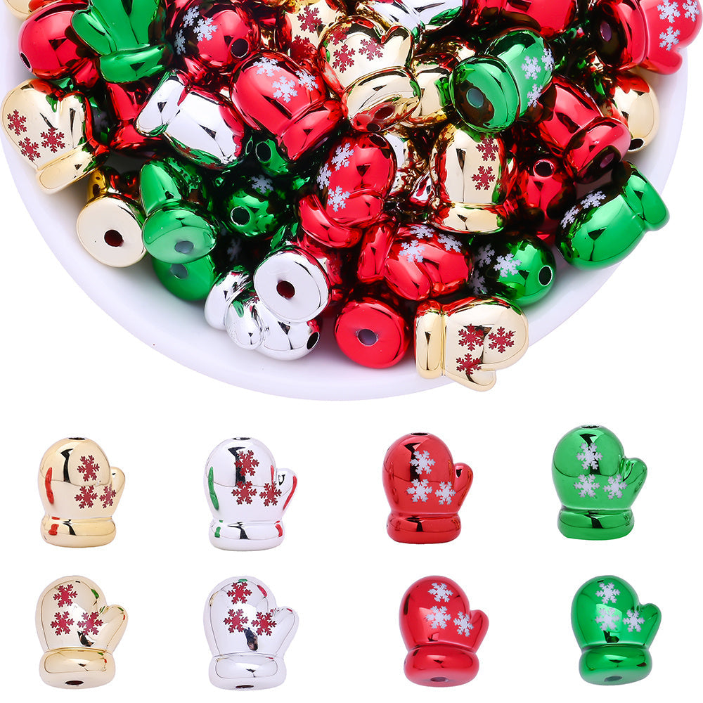 Acrylic Christmas Glove Beads