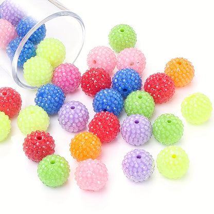 5PCS 20mm Bayberry-Shaped Resin Bead Set