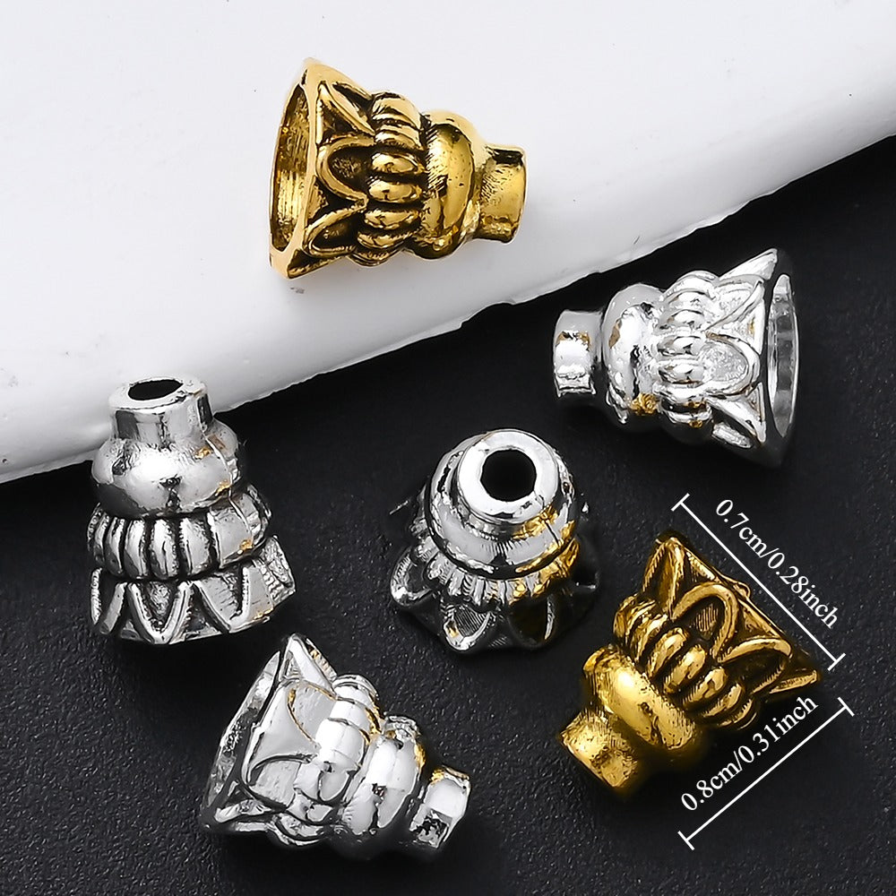 Tibetan Silver Alloy Flower Bead Caps