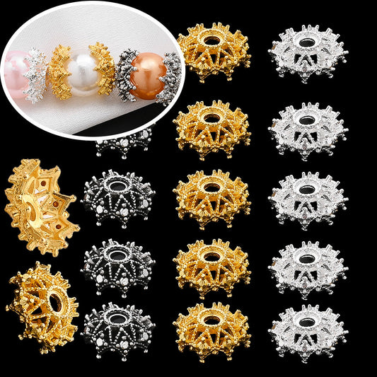 Vintage Hollow Flower Bead Caps