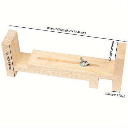 Adjustable Wooden Bracelet Making Tool with 2 Clips